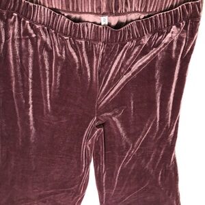 Velvet Wide Leg Pants